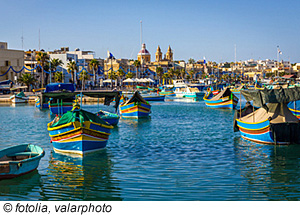 Malta â€“ Fischerboote in Marsaxlokk