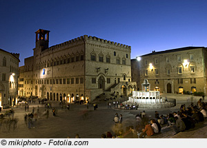 Die Stadt Perugia in der Umbrien