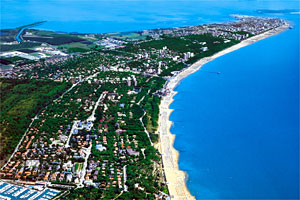 Strandabschnitt bei Lignano, Adria