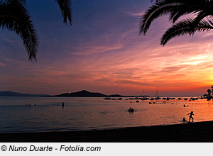 Sonnenuntergang in La Manga del Mar Menor