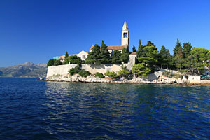 Blick auf die Insel Lopud, Dalmatien