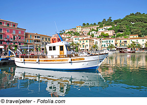 Blick auf Porto Azzurro, Elba