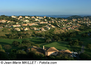 Blick auf den Golfplatz von Sainte Maxime
