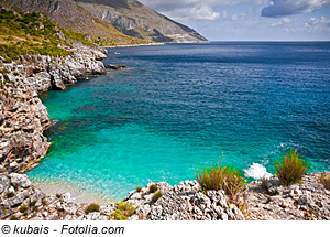 Sizilien, Strand in der Region Trapani