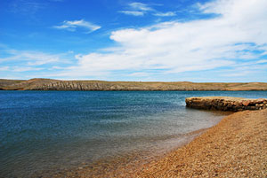 Strand auf der Insel Pag, Kvarner Bucht