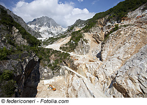 Marmorsteinbruch in den Apuanischen Alpen, Toskana