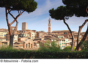 Blick auf Siena in der Toskana, Italien